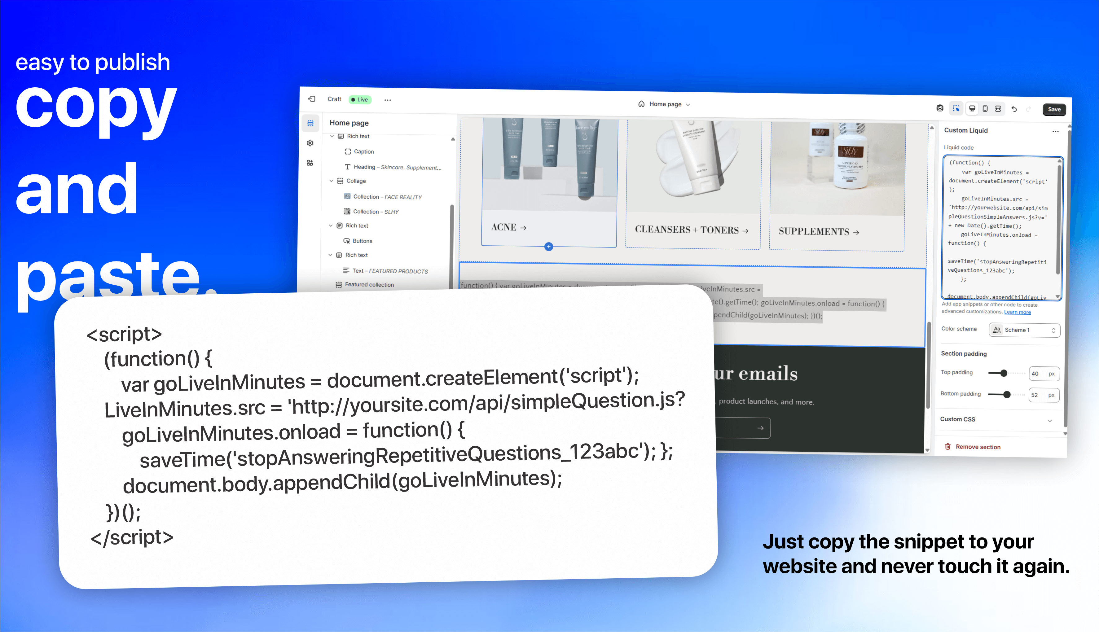 FAQ chat analytics dashboard showing customer interactions and popular questions